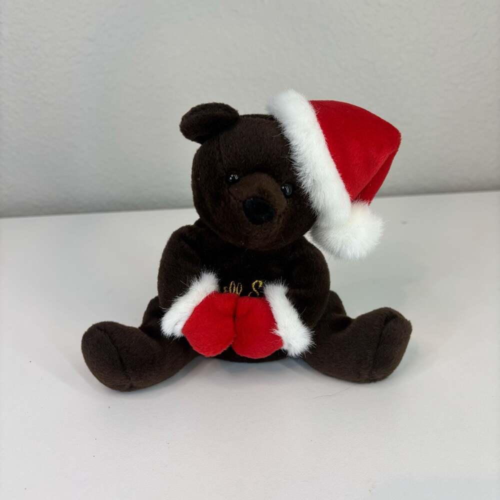 Russell Stover Candies Christmas Teddy Bear Plush with Santa Hat